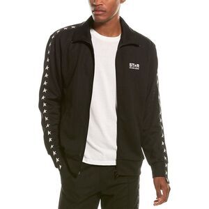 Golden Goose Mens  Star Collection Zipped Sweatshirt, Black